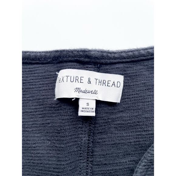 Madewell Black Textured Tie Front Button Down Tank Top Size Small - Picture 2 of 6